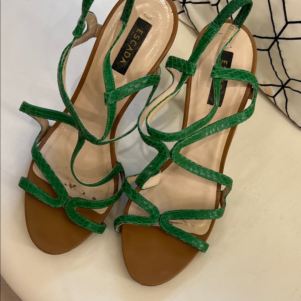 Escada Emerald Strappy Sandals